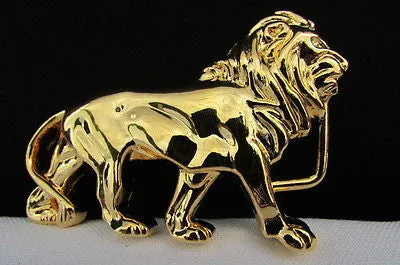 Gold Lion Metal Belt Buckle