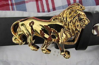 Gold Lion Metal Belt Buckle