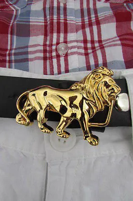 Gold Lion Metal Belt Buckle