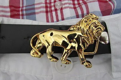 Gold Lion Metal Belt Buckle