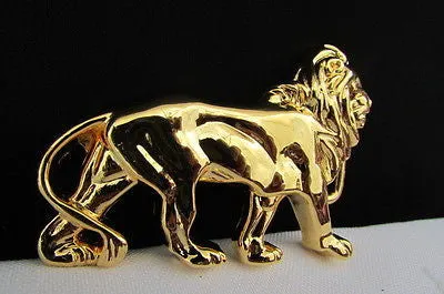 Gold Lion Metal Belt Buckle