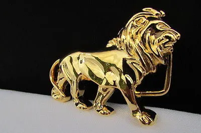 Gold Lion Metal Belt Buckle