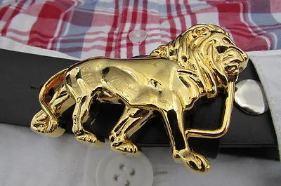 Gold Lion Metal Belt Buckle