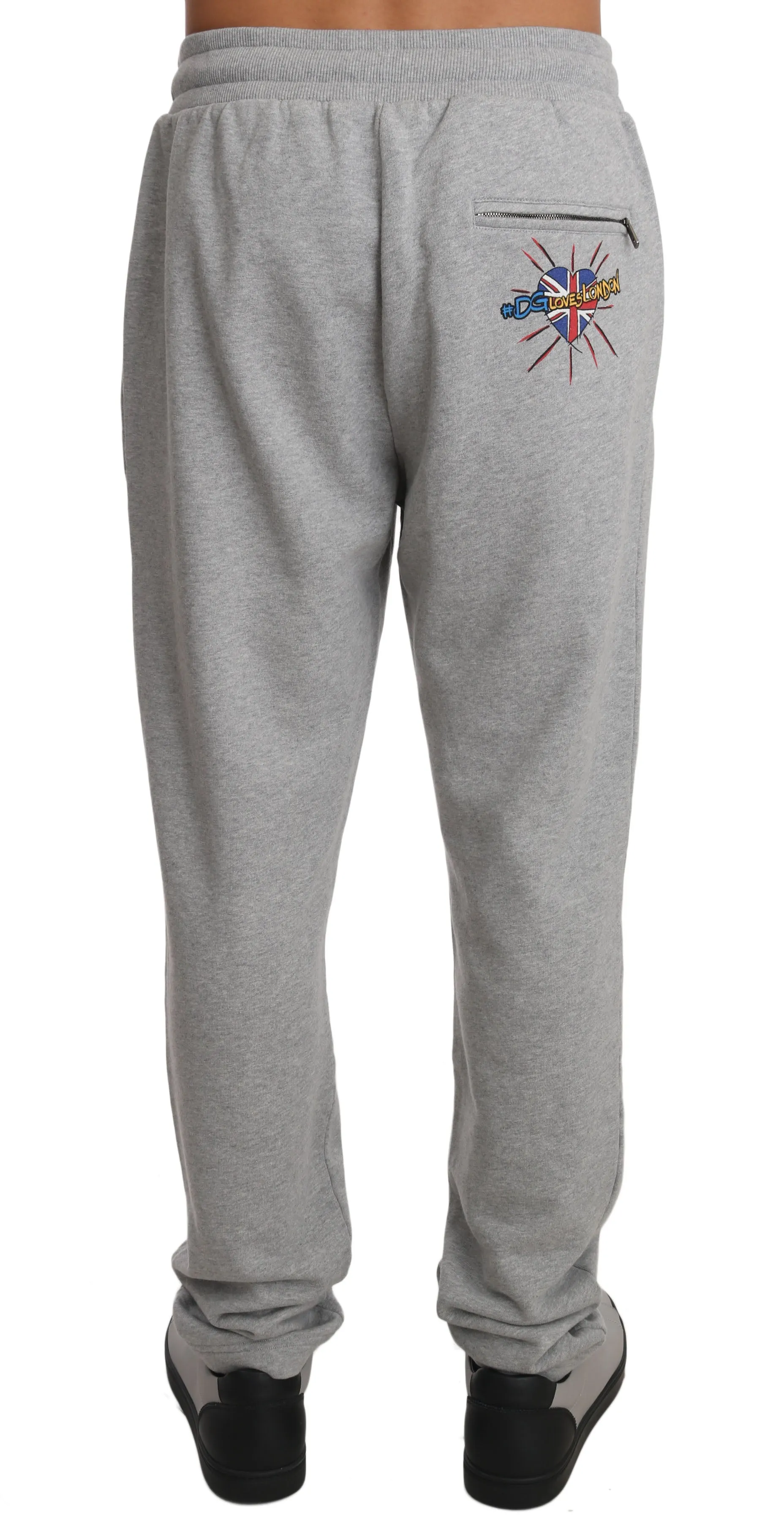 Gray Cotton #DGLovesLondon Sweatpants Pants