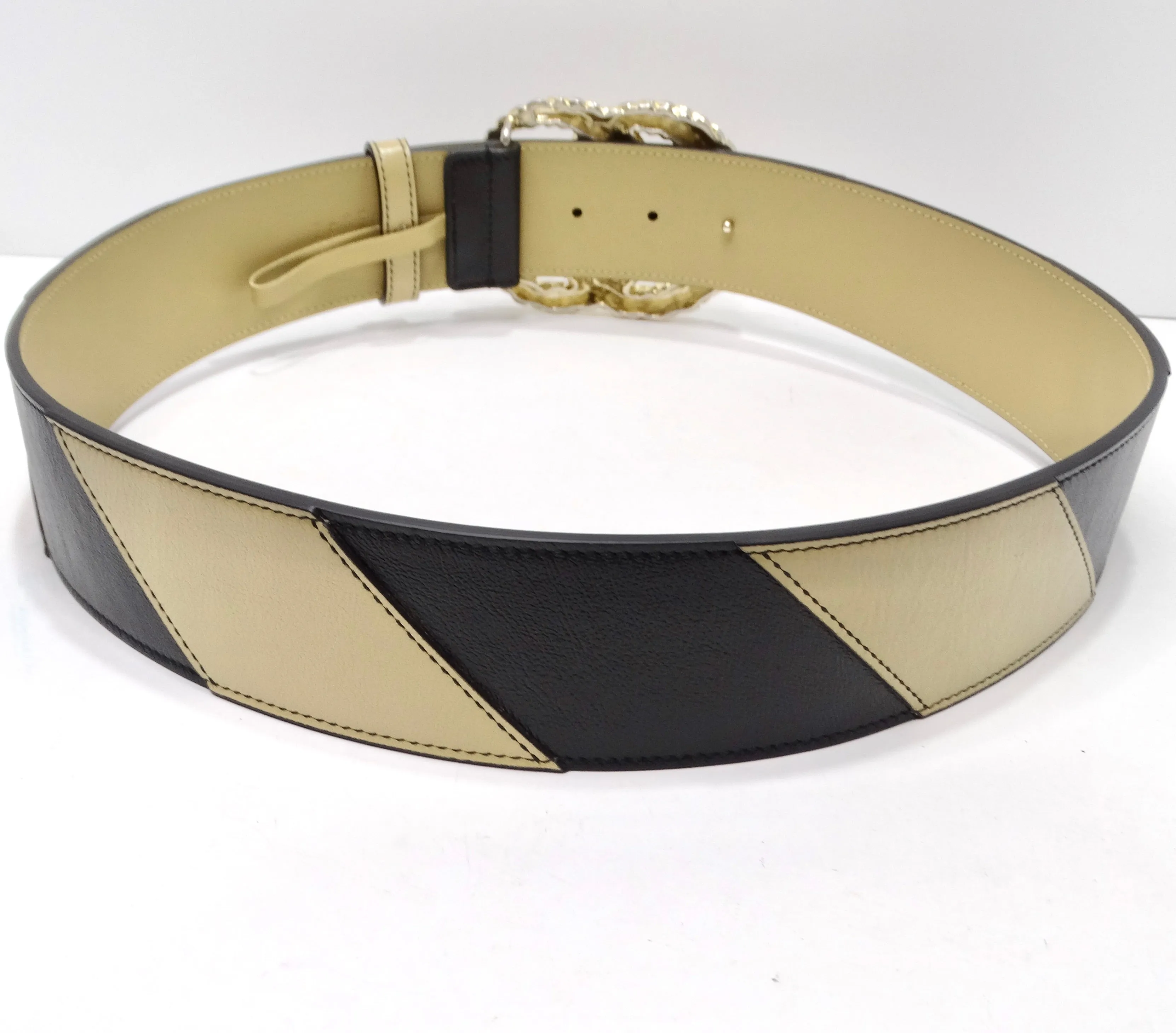 Gucci GG Marmont Diagonal Quilted Leather Belt