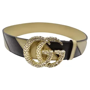 Gucci GG Marmont Diagonal Quilted Leather Belt