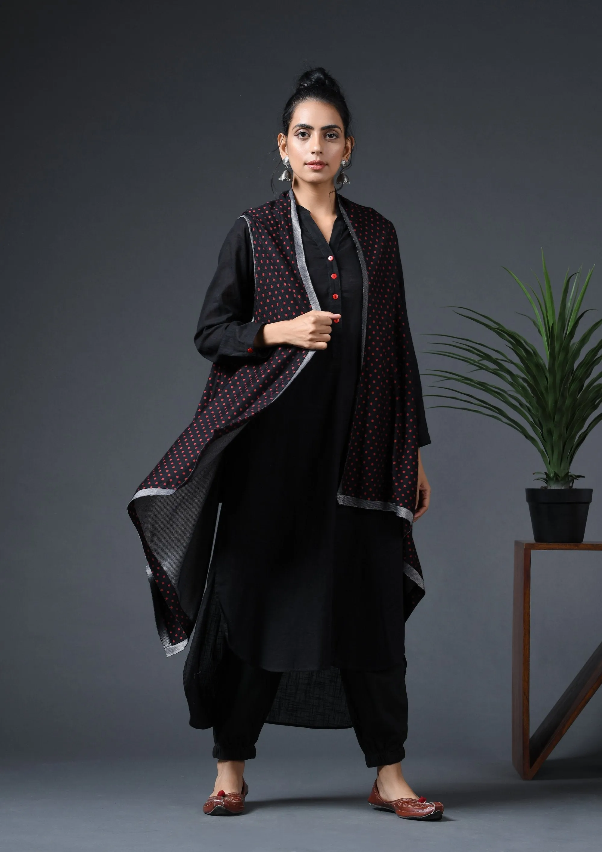 HIGH  LOW SLUB TUNIC