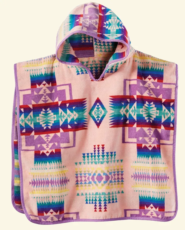 Hooded Towel for Kids by Pendleton, Chief Joseph Pink