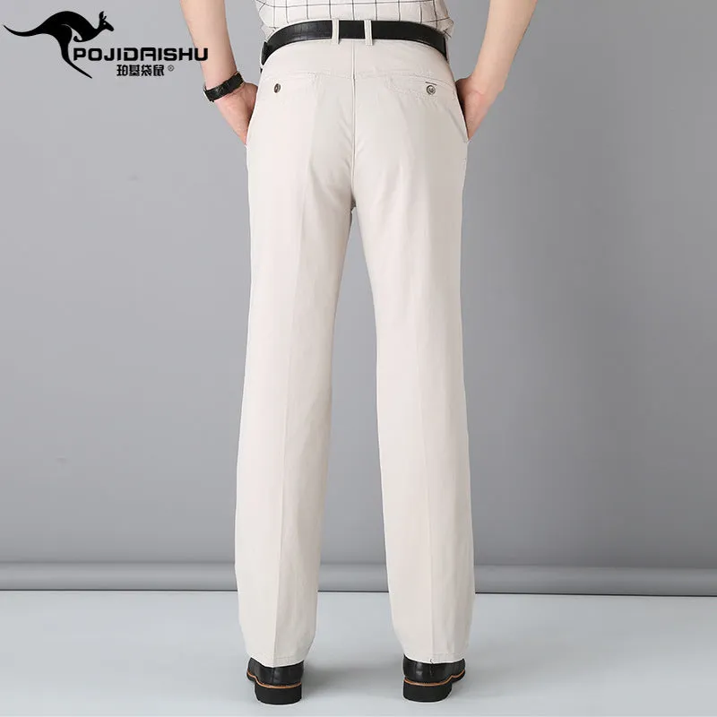 INSTOCK-Perky Kangaroo  Thin Middle-aged Men's Casual Pants