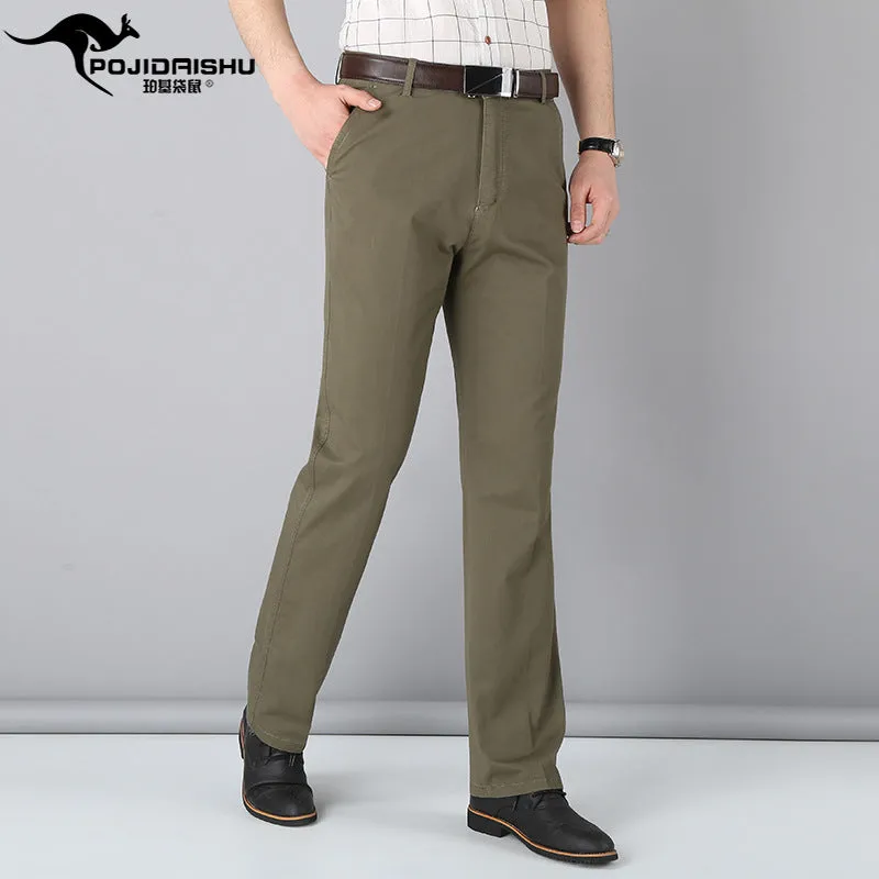 INSTOCK-Perky Kangaroo  Thin Middle-aged Men's Casual Pants