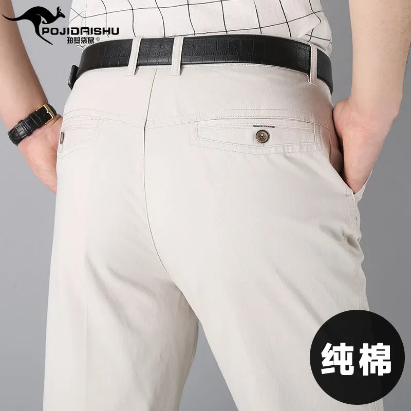 INSTOCK-Perky Kangaroo  Thin Middle-aged Men's Casual Pants