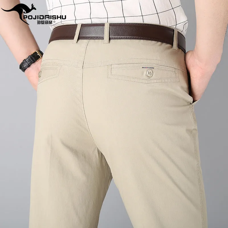 INSTOCK-Perky Kangaroo  Thin Middle-aged Men's Casual Pants