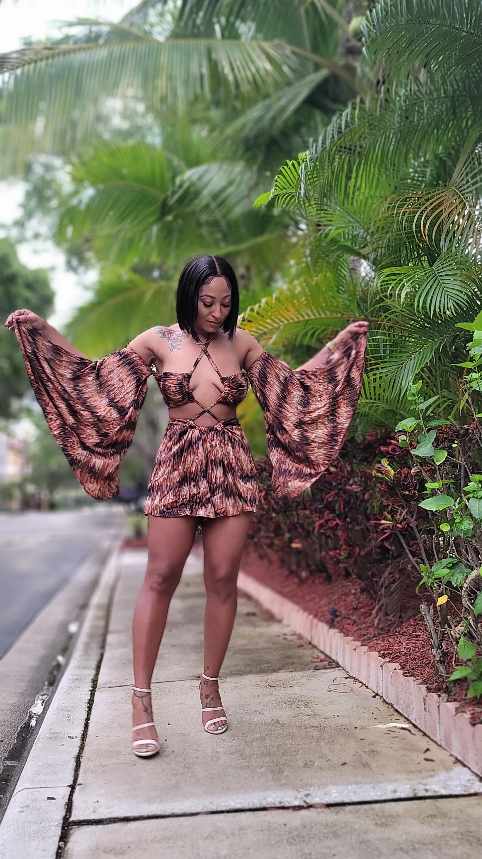 Island Tingz Bohemian Romper | Rust