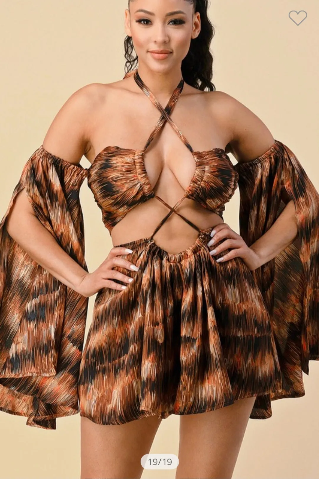 Island Tingz Bohemian Romper | Rust