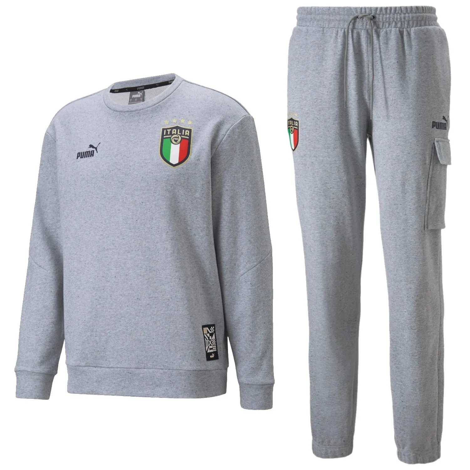 Italy light grey Casual Fans presentation sweat tracksuit 2022/23 - Puma