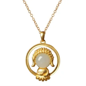 Jade Baby Buddha Pendant