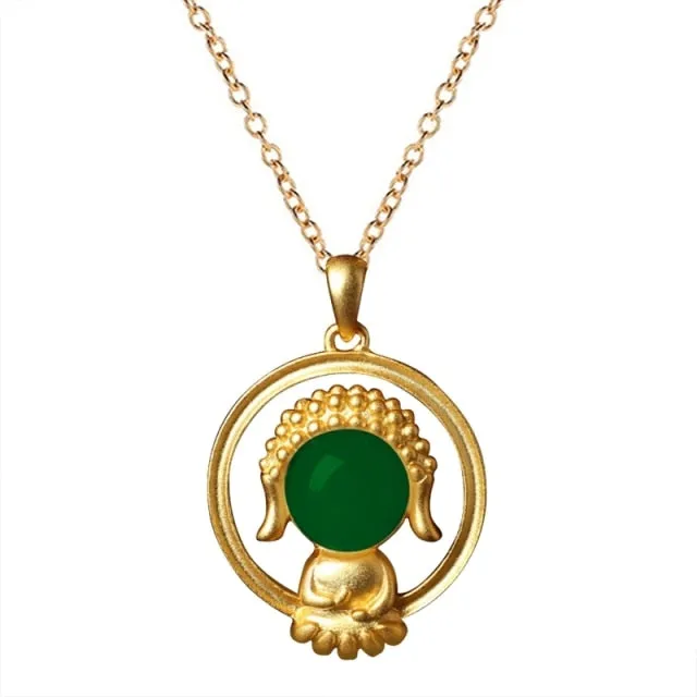 Jade Baby Buddha Pendant