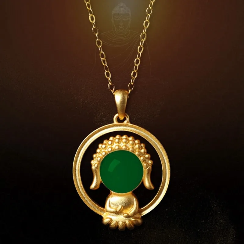 Jade Baby Buddha Pendant