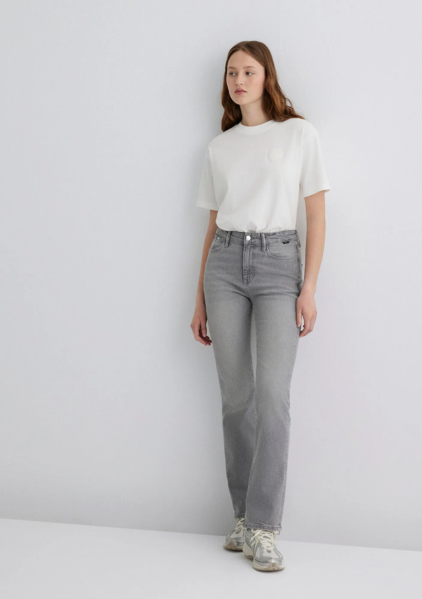 Jane Mid Smoke Classic Denim Jean Pants