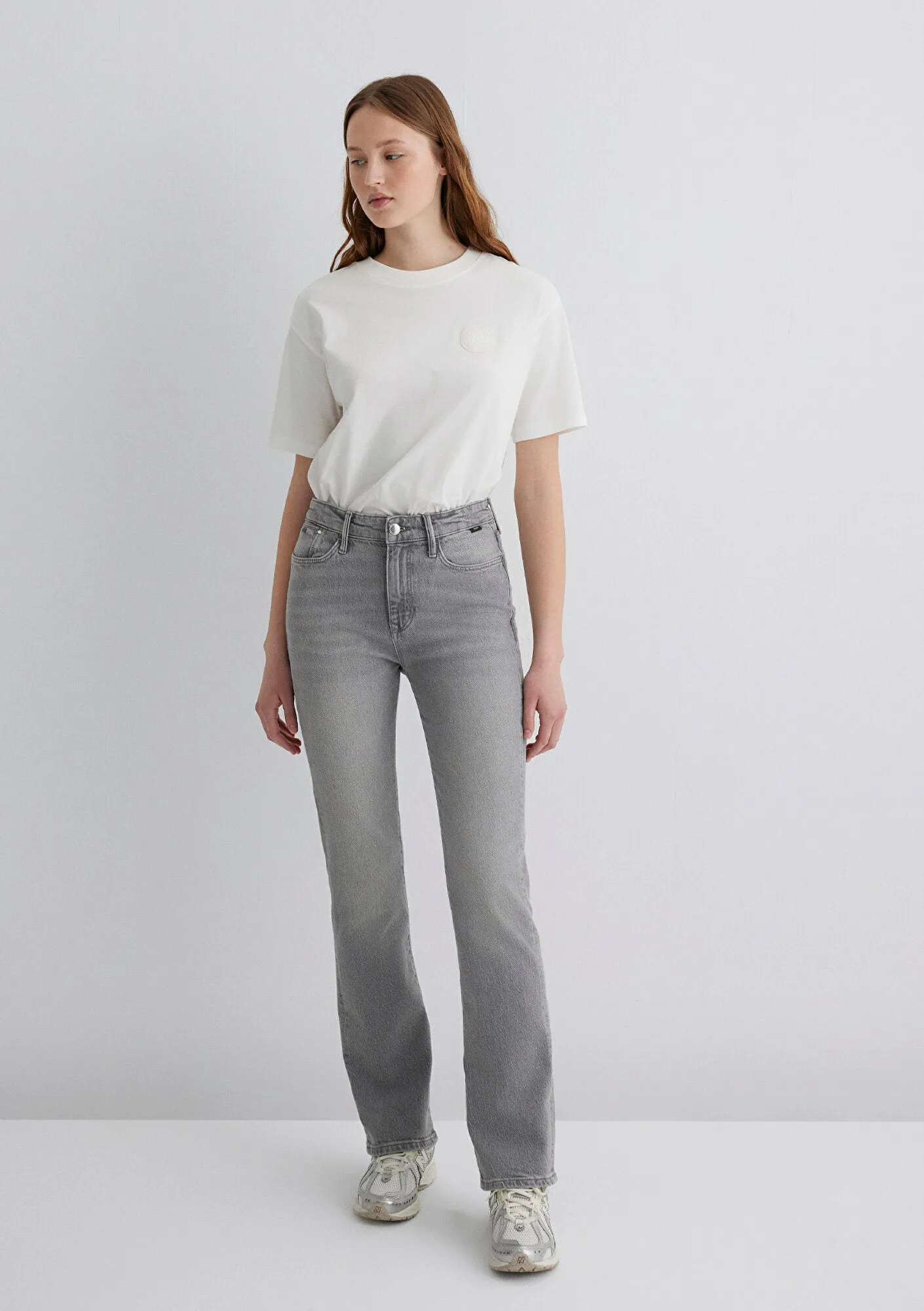 Jane Mid Smoke Classic Denim Jean Pants