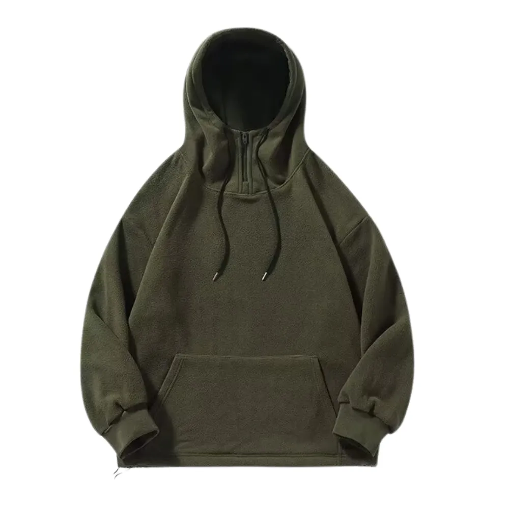 Japanese Solid Color Warm Hoodie