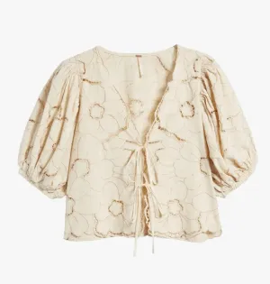 June Embroidered Crop Top