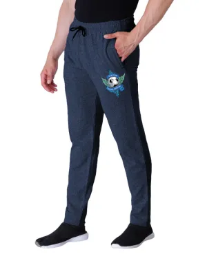 Kart Black Men's Printed Track Pants | NavyColor Track Pant | Navy - Vintage