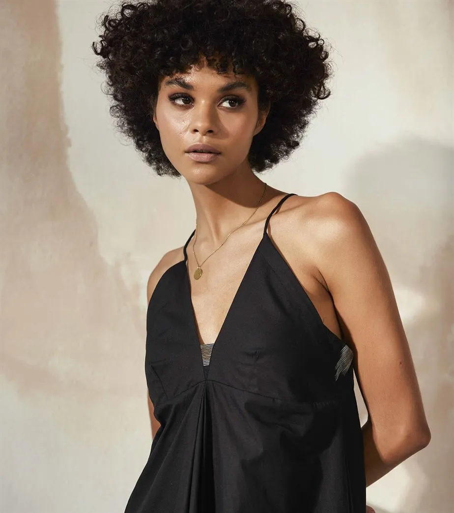 Khara Kapas  I  Denver Black Sand Castle Maxi Dress