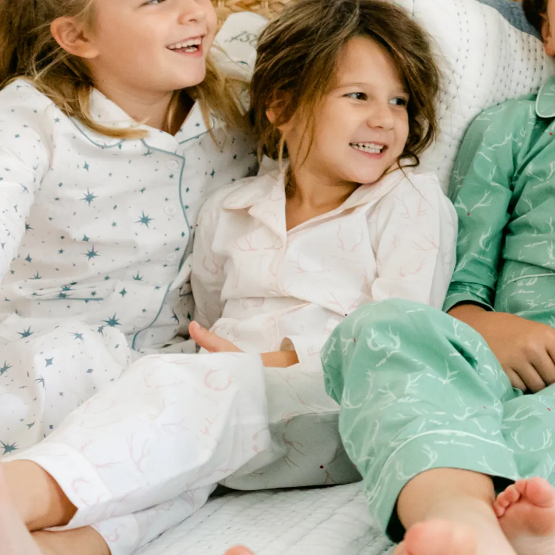 Kid's Reindeer Games Pajama in Sugar Plum Pink