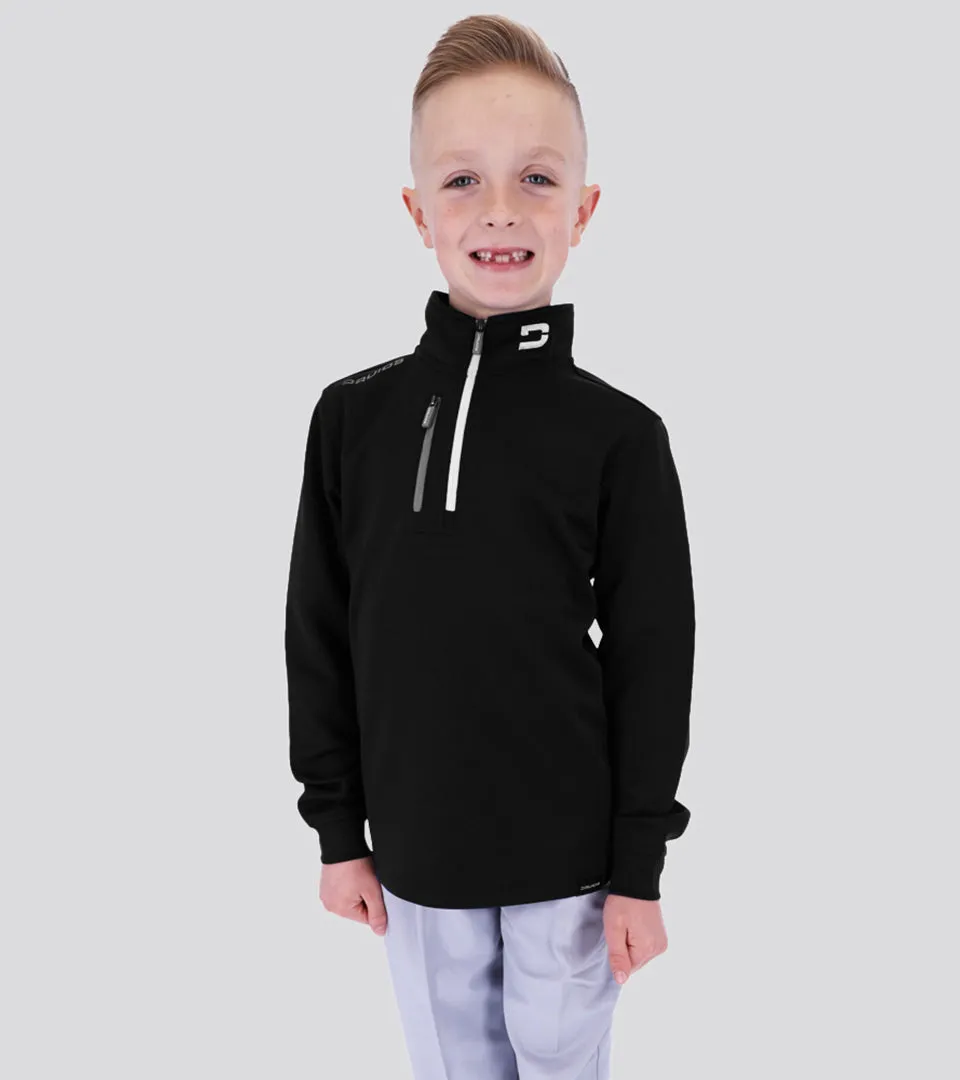 KIDS ULTRA BLEND 1/4 ZIP BLACK