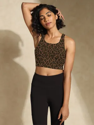 Leopard  High Impact Action Bra With Clasp