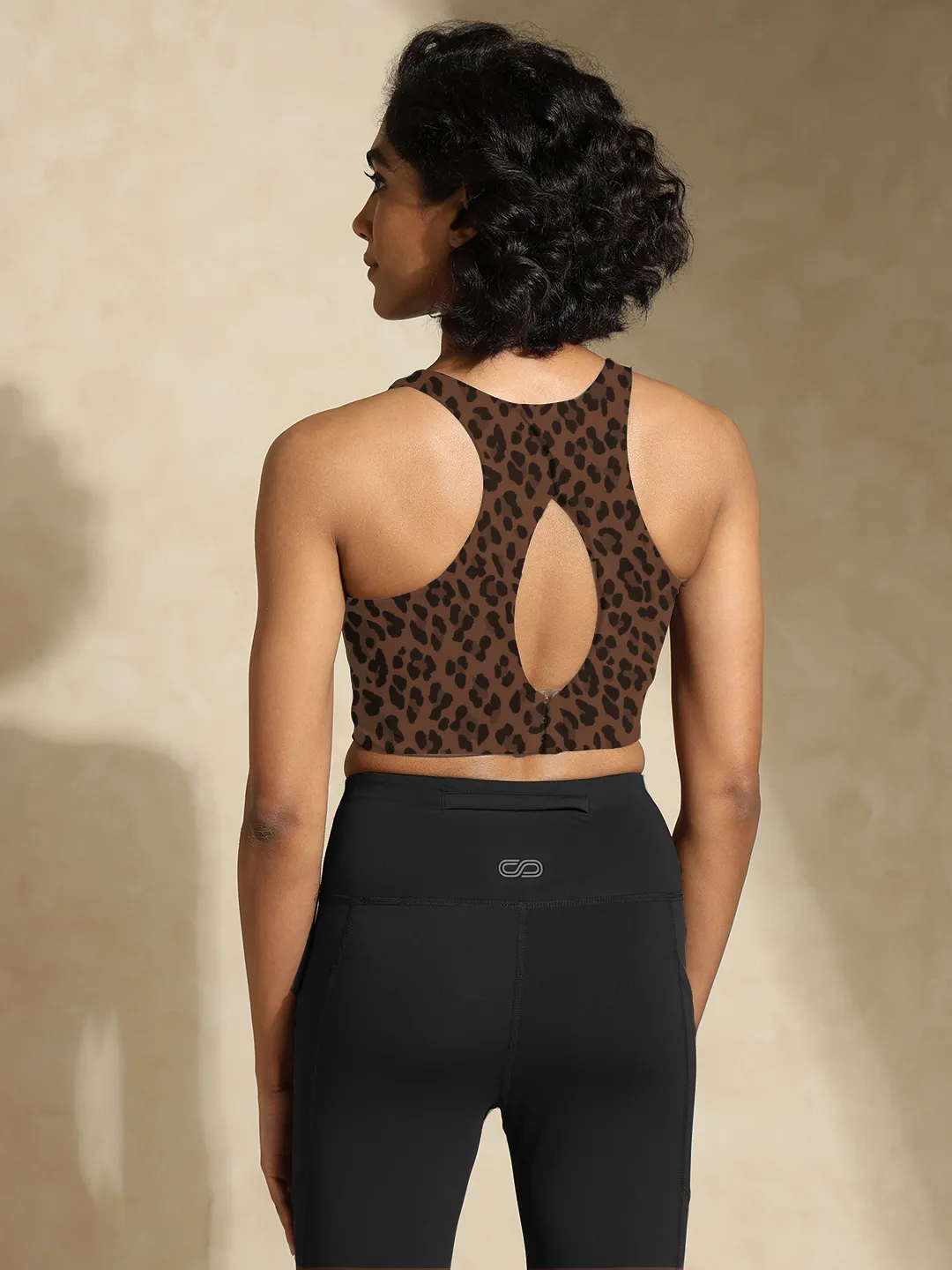 Leopard  High Impact Action Bra With Clasp
