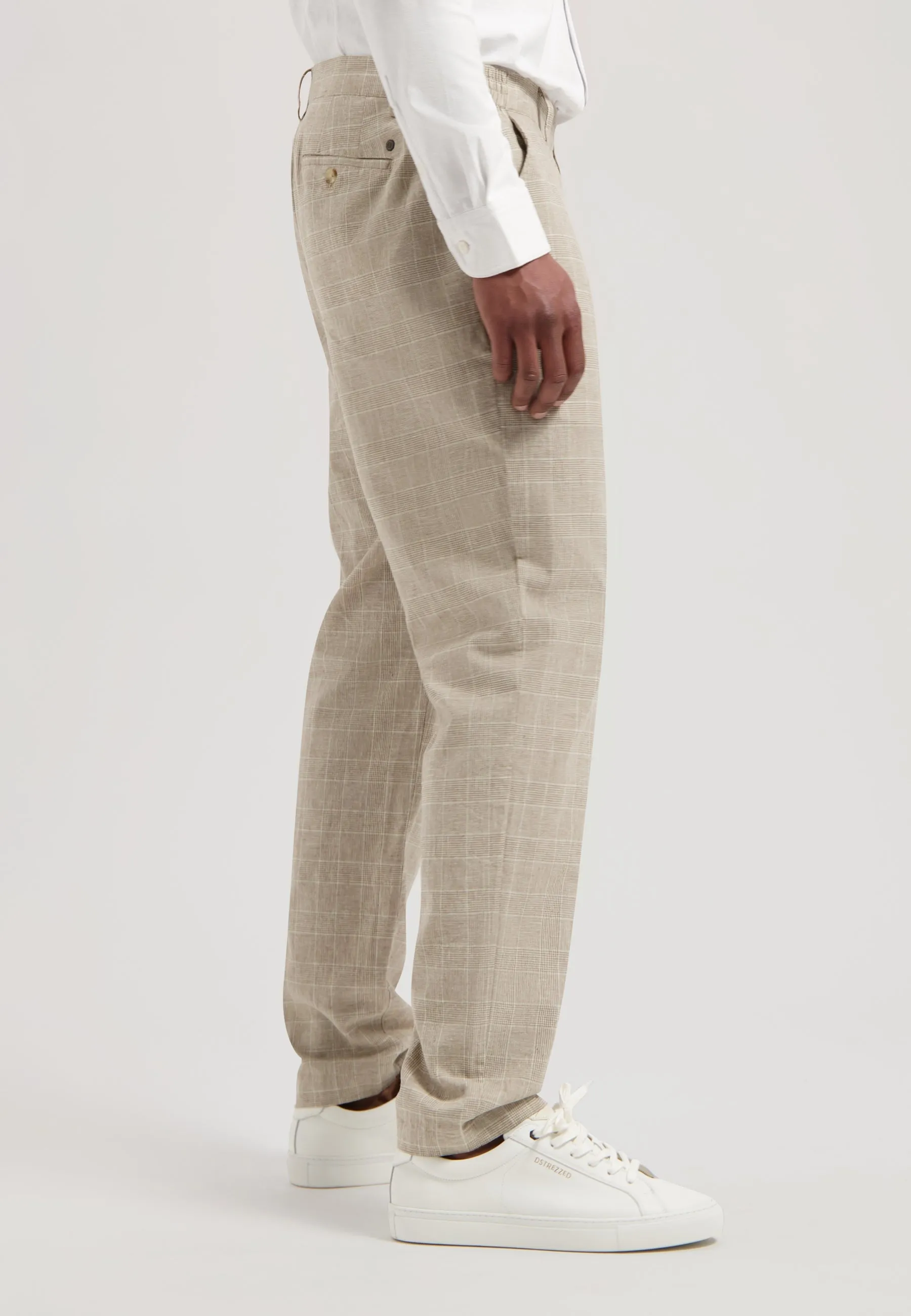 Logan Pants Linen Check