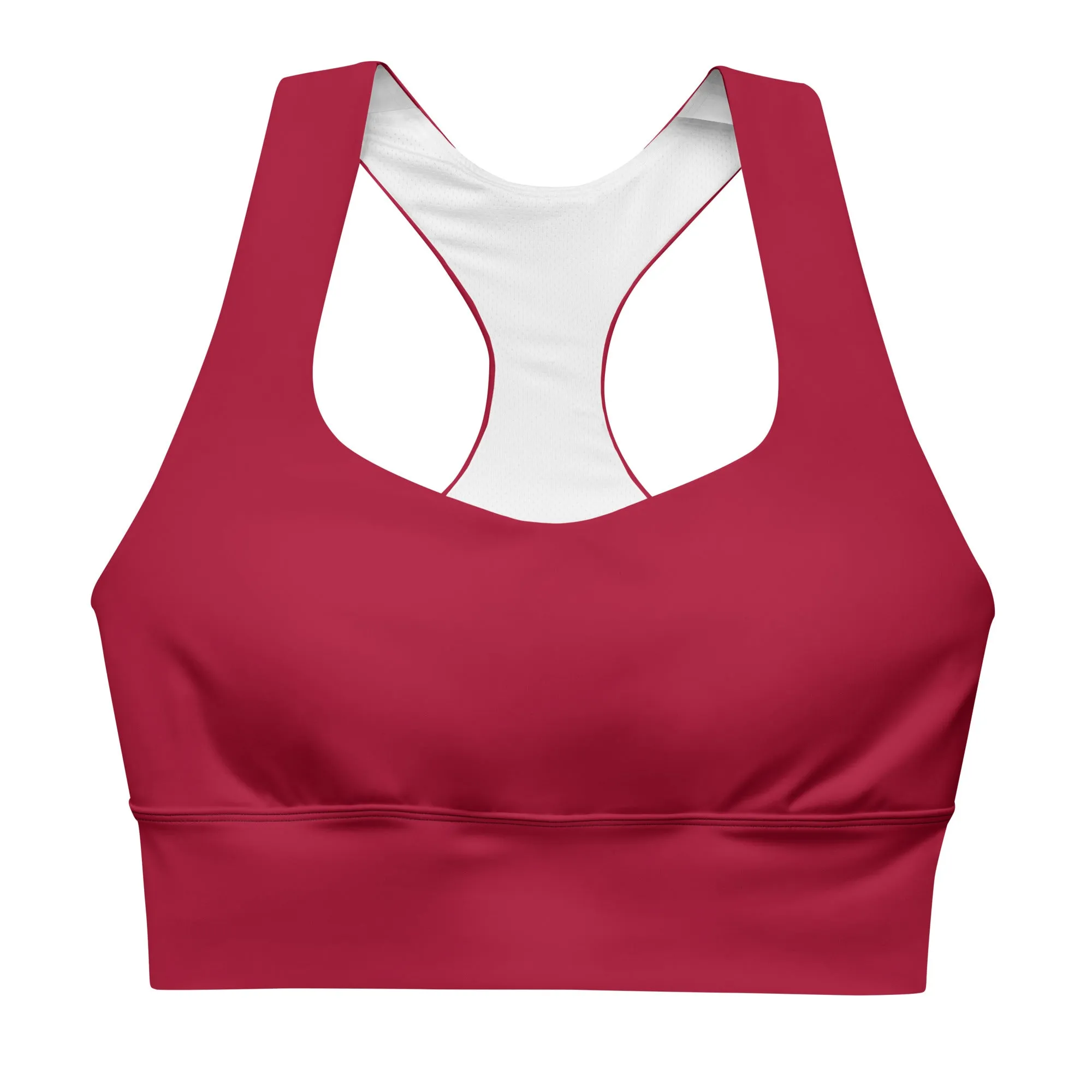 Longline Sports Bra Carmine