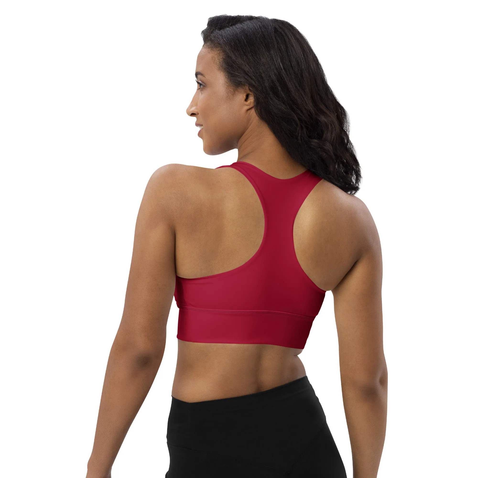 Longline Sports Bra Carmine