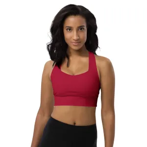 Longline Sports Bra Carmine
