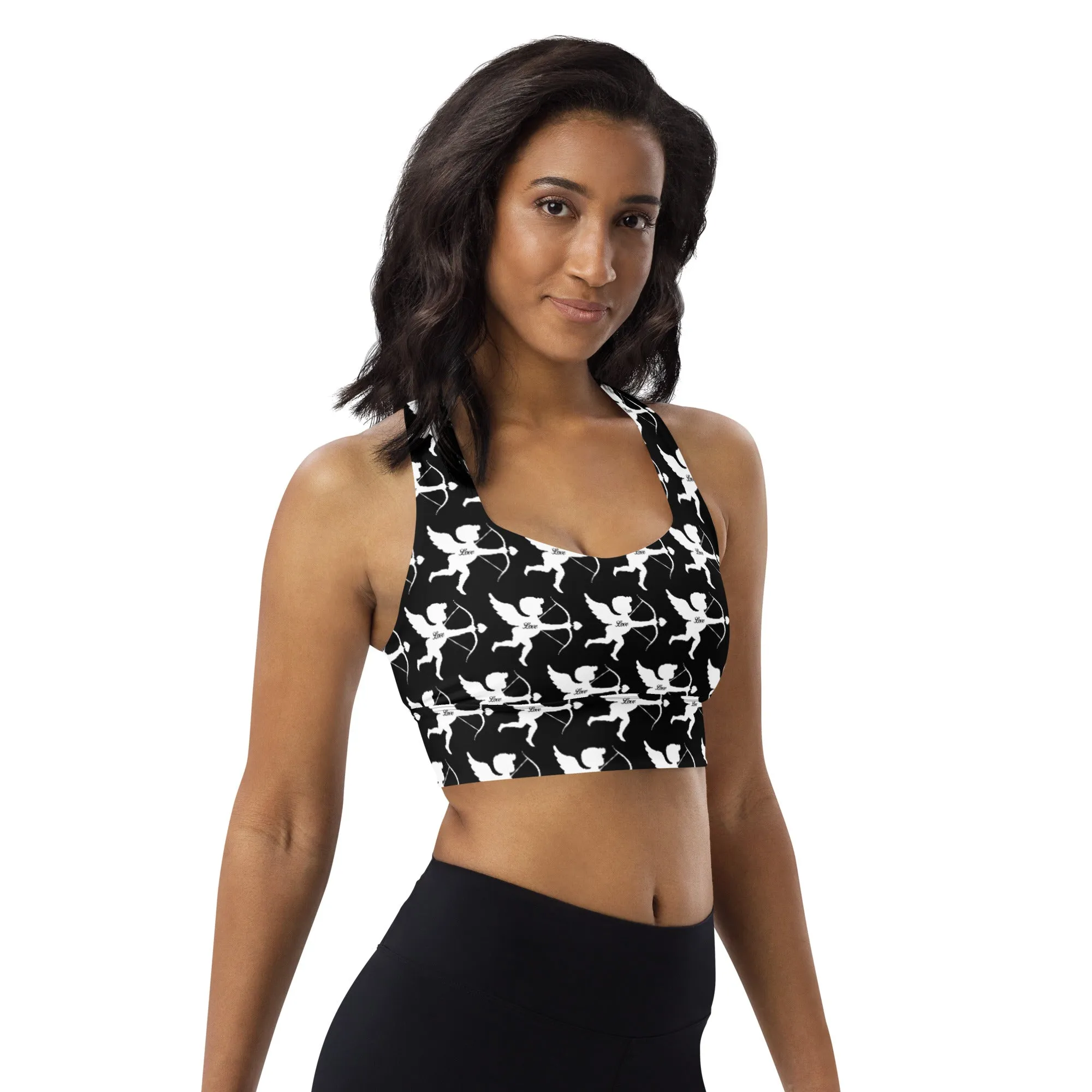 Longline sports bra Cupid (white)