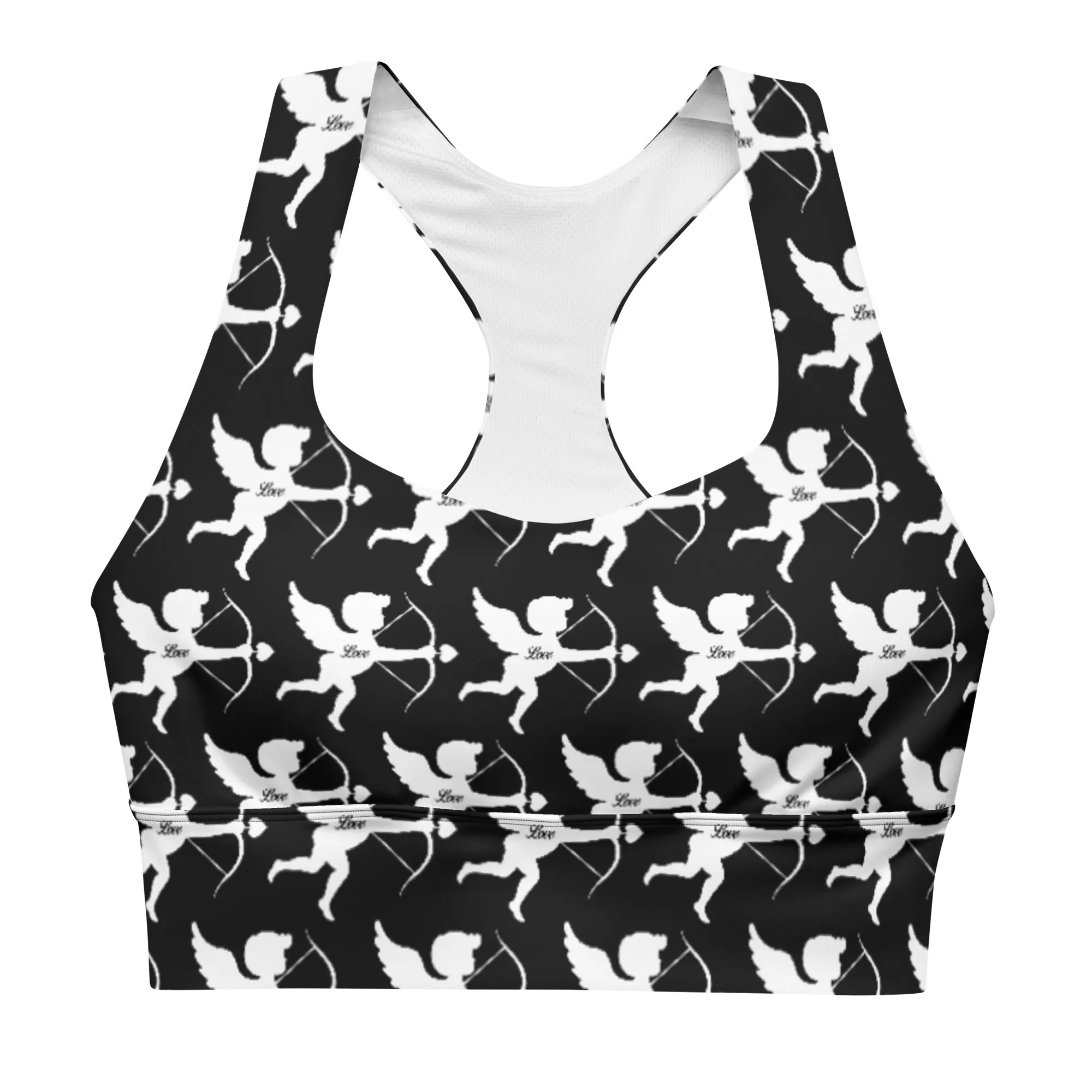 Longline sports bra Cupid (white)