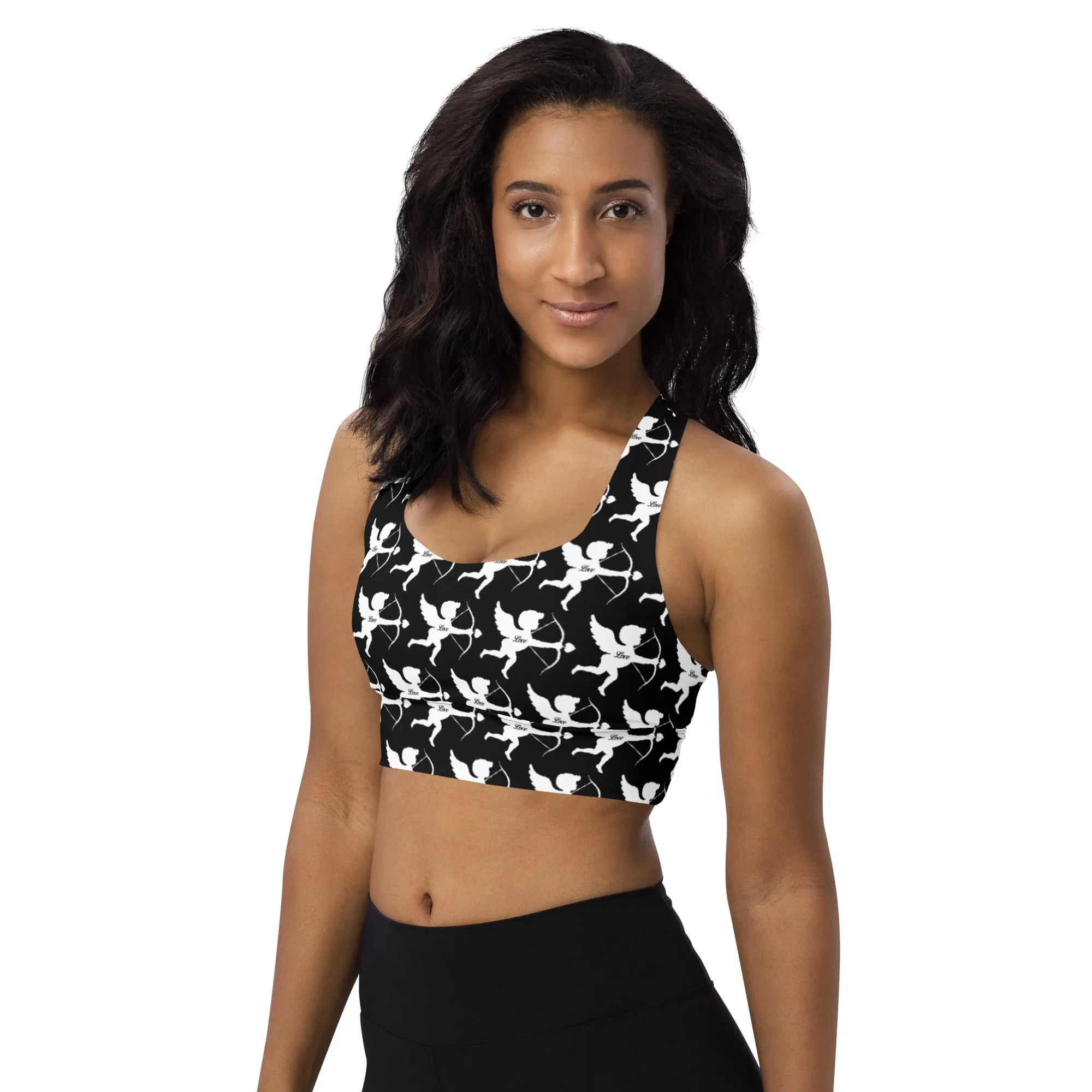 Longline sports bra Cupid (white)