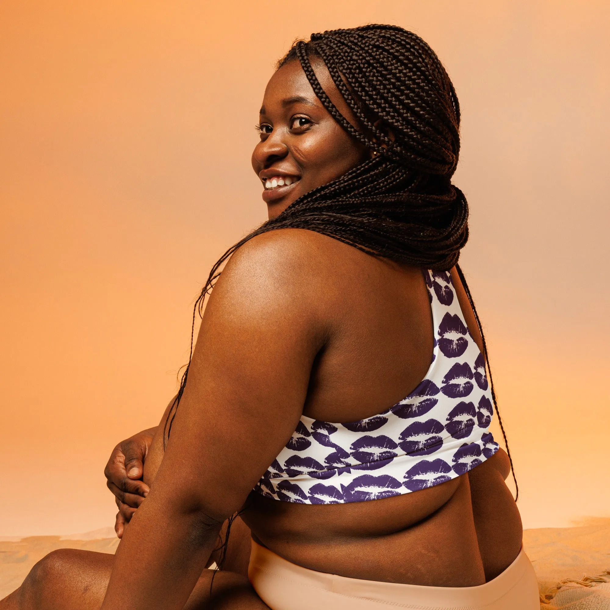 Longline sports bra Purple Kisses