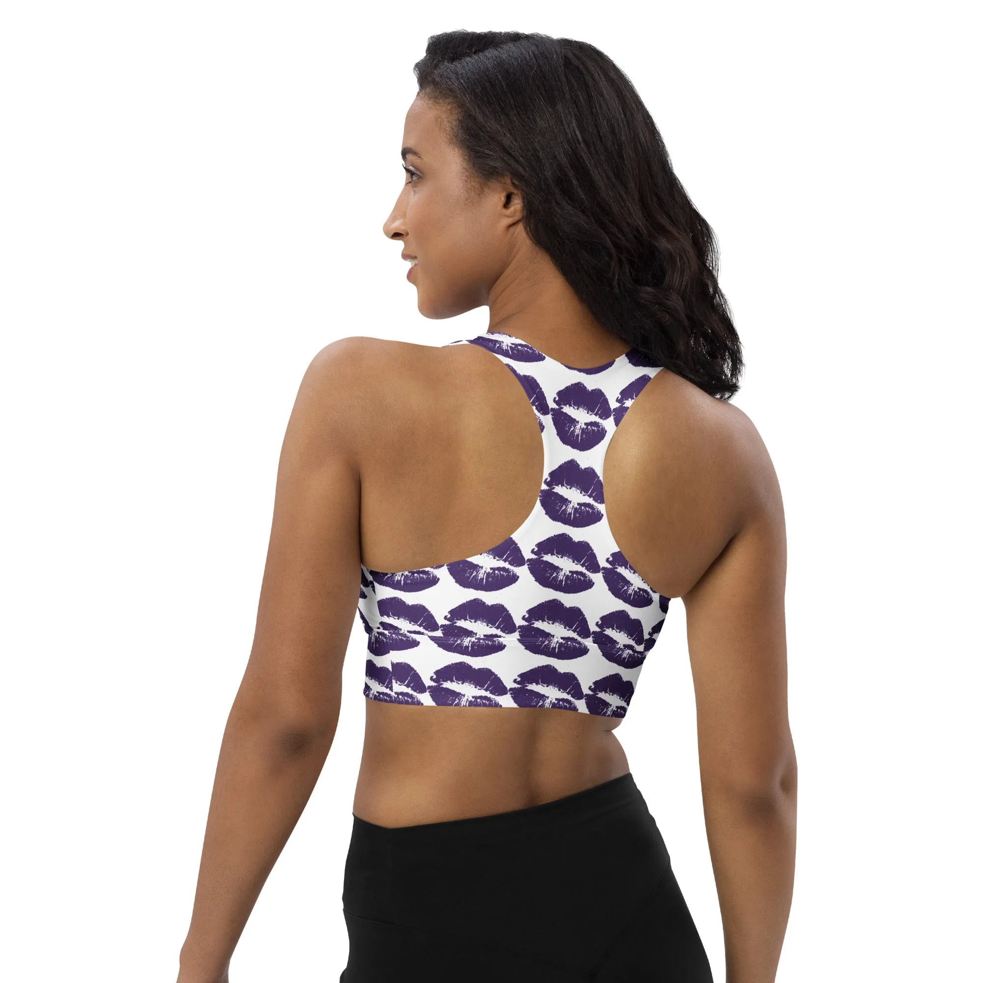 Longline sports bra Purple Kisses