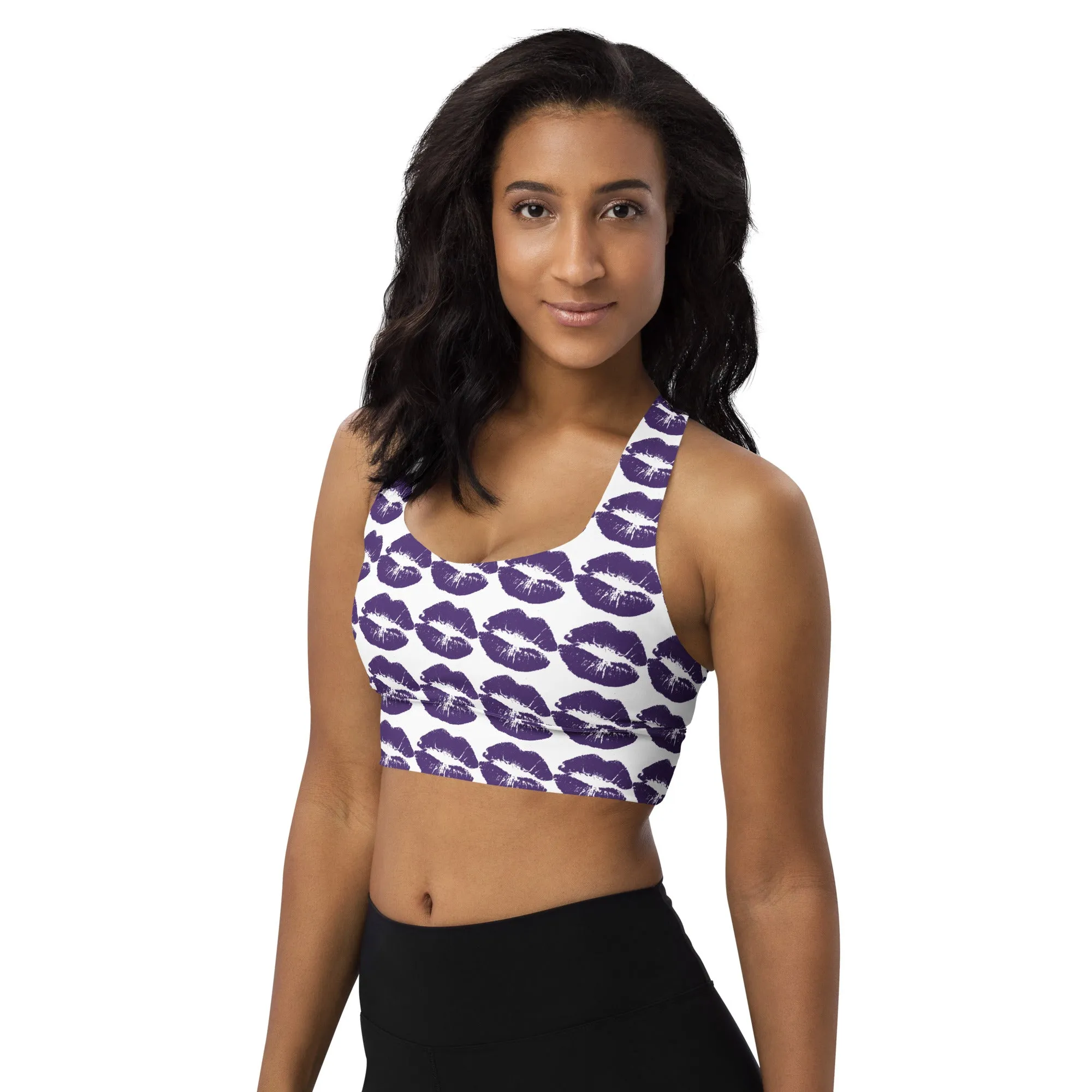 Longline sports bra Purple Kisses