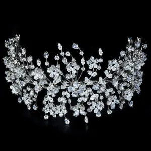 Luxury 3A Cubic Zircon Wedding Headpieces Wedding Bridal Headdress