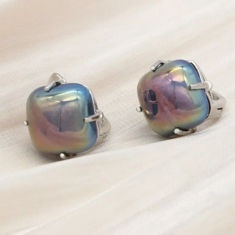 Luxury Square Dangle 585 Rose Gold Earrings For Women Wedding Jewelry