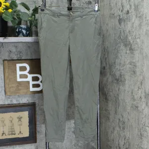 Maison Jules Women's Slim Cropped Pants Olive Green 4