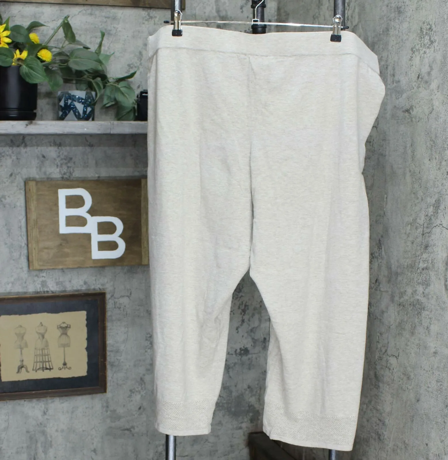 MarlaWynne Plus Size Sweater Knit Crop Pant