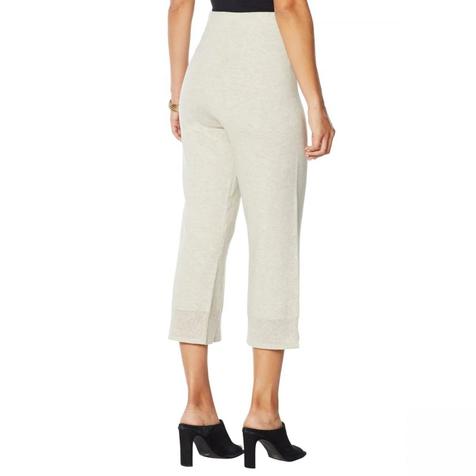 MarlaWynne Plus Size Sweater Knit Crop Pant