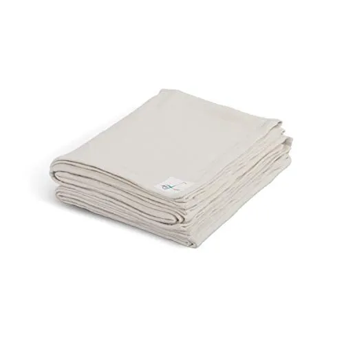 MeFree Yoga Eco-Friendly Combo kit of 1 Block and 1 Strap 9ft and 2 Cotton Blankets (Medium, Natural Pinewood, White )