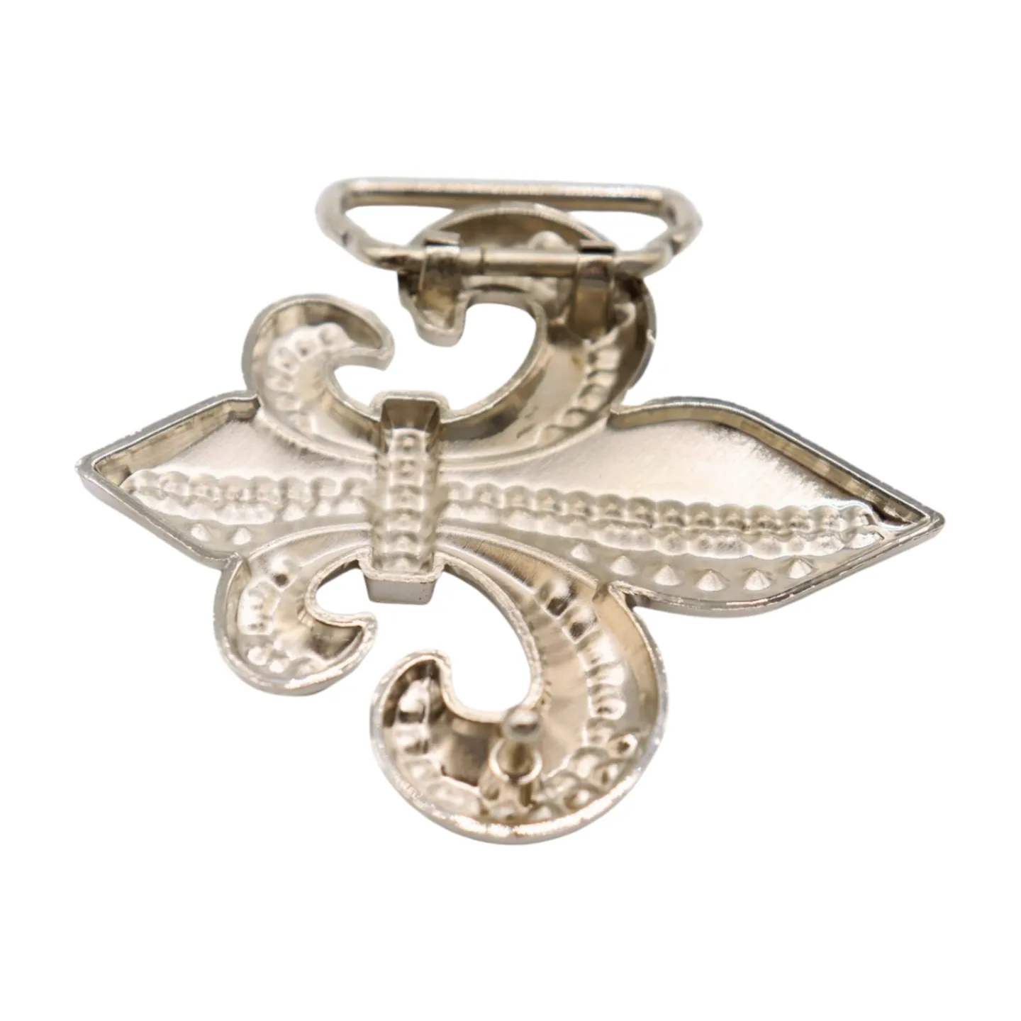 Men Women Silver Metal Belt Buckle Western Fashion Bling Fleur De Lis Lily
