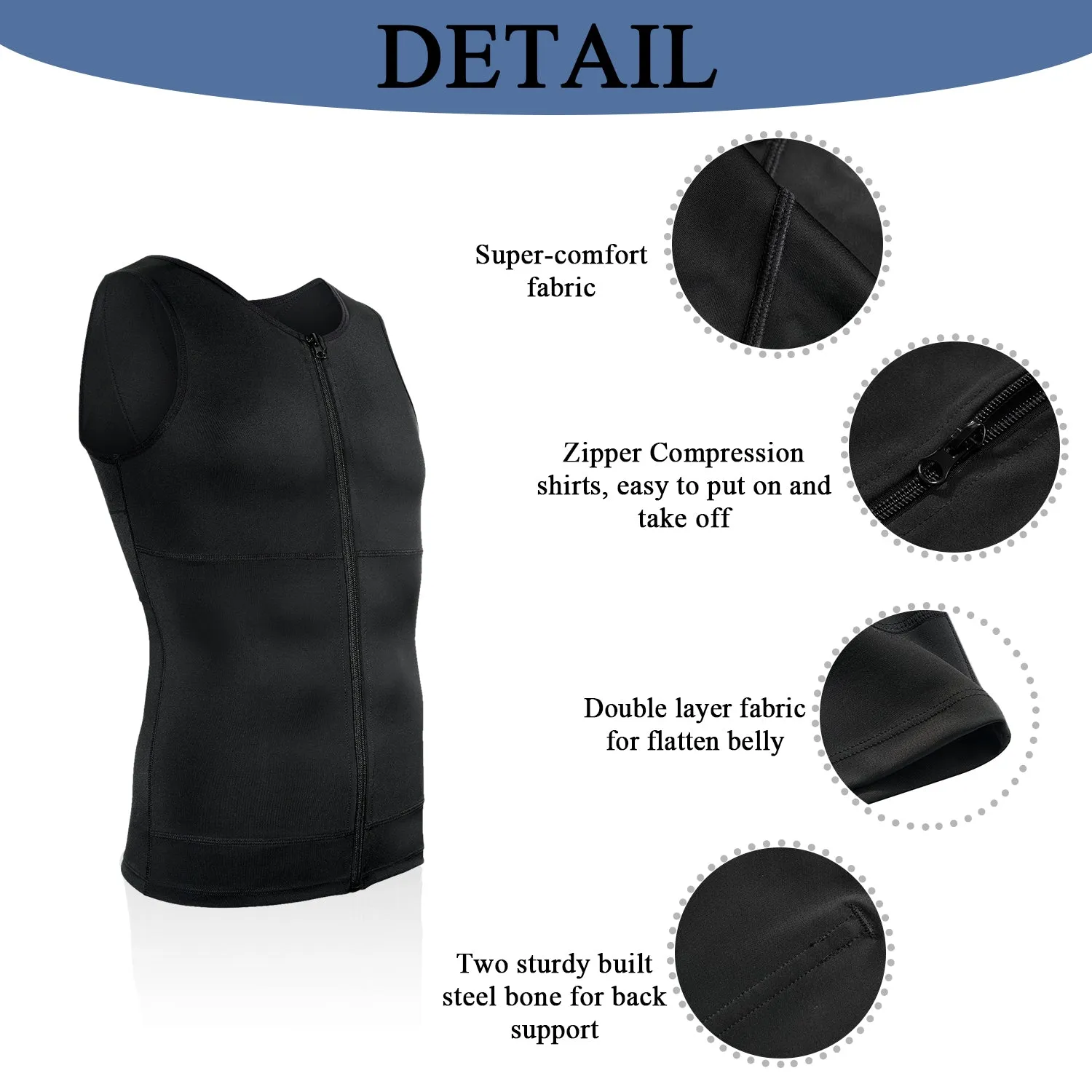 Men Zipper Compression Shirts
